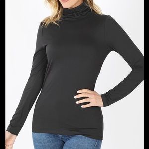 Style & Co Petite Mock Neck Long Sleeve Blouse